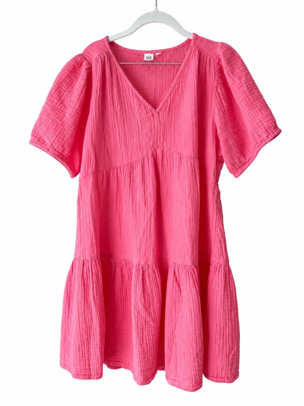 GAP Pink Crinkle Gauze Mini Dress – Medium